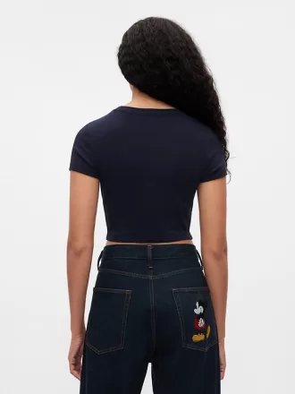 Gap × Disney Cropped Crewneck T-shirt