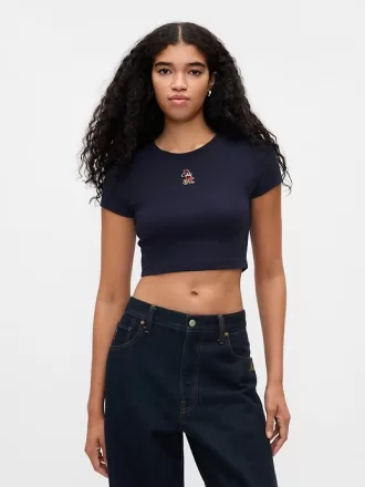 Gap × Disney Cropped Crewneck T-shirt