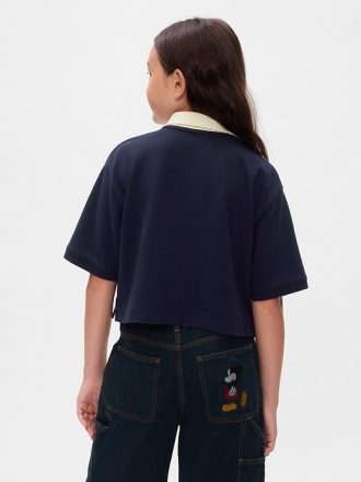Gap × Disney Kids Pique Cropped pikétröja