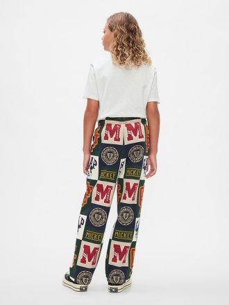 Gap × Disney Kids Vintage Soft Mickey Mouse Logo Sweatpants