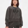 Gap × Disney Kids Vintage mjuk Mickey Mouse-logotyp Cropped Sweatshirt
