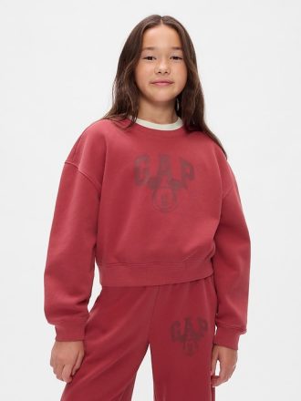 Gap × Disney Kids Vintage mjuk Mickey Mouse-logotyp Cropped Sweatshirt