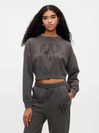 Gap × Disney Musse Pigg Sweatshirt med beskuren logotyp