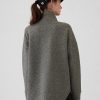 GapFit Quilted Jacquard Pullover med halv dragkedja