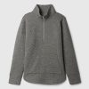 GapFit Quilted Jacquard Pullover med halv dragkedja