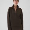 GapFit Quilted Jacquard Pullover med halv dragkedja