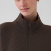 GapFit Quilted Jacquard Pullover med halv dragkedja