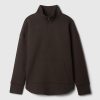 GapFit Quilted Jacquard Pullover med halv dragkedja