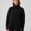 GapFit Quilted Jacquard Pullover med halv dragkedja