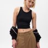 GapFit Seamless Rib Cropped Halter Linne