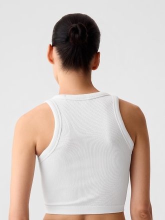 GapFit Seamless Rib Cropped Halter Linne