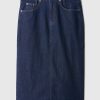 GapHeritage midi pennkjol i jeans med knapp rygg
