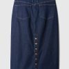 GapHeritage midi pennkjol i jeans med knapp rygg