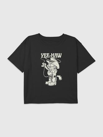 Garfield Yee-Haw Grafisk Boxy Crop T-shirt för barn