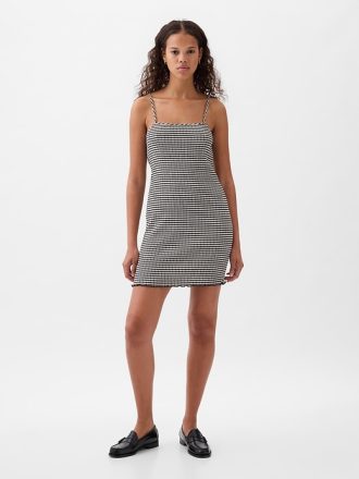 Gingham miniklänning