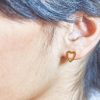 Gold Heart Outline Stud örhängen