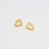 Gold Heart Outline Stud örhängen