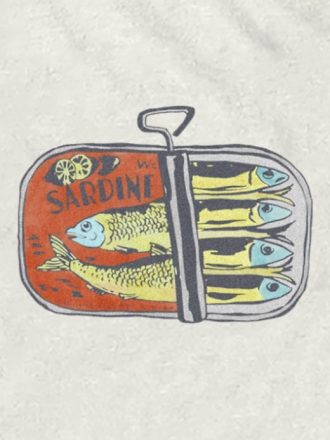 Grafisk T-shirt för konserverad fisk