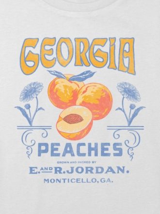 Graphic Boxy Crop Tee för barn Georgia Peaches