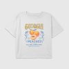 Graphic Boxy Crop Tee för barn Georgia Peaches