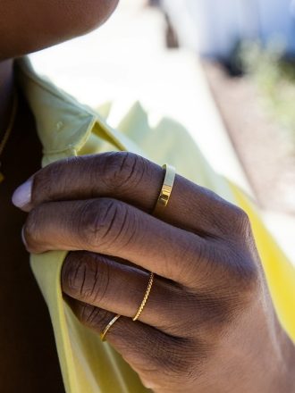 Guld Rep Twist Stacking Ring