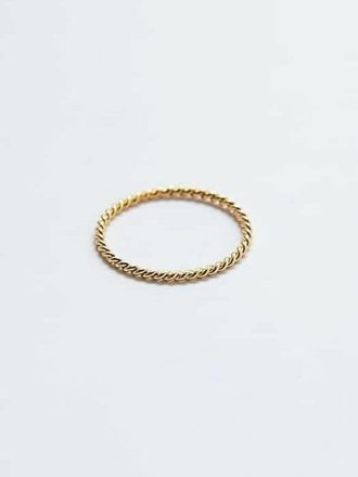 Guld Rep Twist Stacking Ring