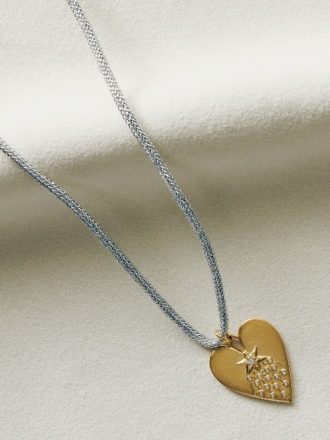 HART Silver Lurex-snöre med Halleys Heart Charm