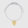 HART Silver Lurex-snöre med Halleys Heart Charm