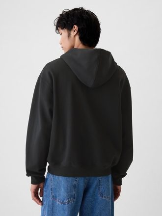 Heavyweight Athletic Logo hoodie med full dragkedja
