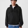 Heavyweight Athletic Logo hoodie med full dragkedja