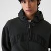 Heavyweight Athletic Logo hoodie med full dragkedja