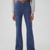 High Rise 70-tal Flare Cargo Jeans