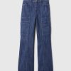 High Rise 70-tal Flare Cargo Jeans