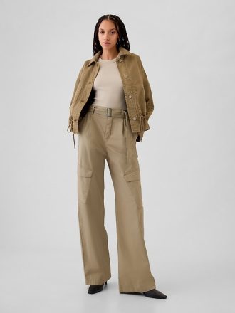 High Rise Cargo Baggy byxor