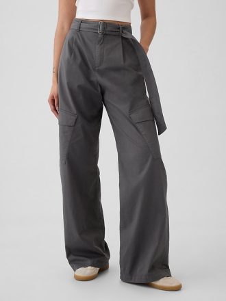 High Rise Cargo Baggy byxor