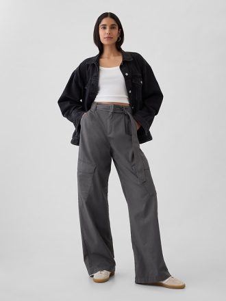 High Rise Cargo Baggy byxor