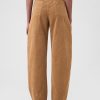 High Rise Corduroy avsmalnande ankelbyxor