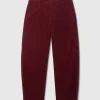 High Rise Corduroy avsmalnande ankelbyxor