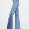 High Rise Patchade 70-tals flare jeans