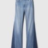 High Rise Patchade 70-tals flare jeans