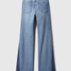 High Rise Patchade 70-tals flare jeans
