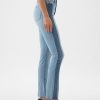 High Rise Patchwork Vintage Slim Jeans