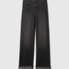 High Rise Stride Cuffed jeans med vida ben