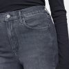 High Rise Stride Cuffed jeans med vida ben