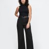 High Rise Stride Wide Leg Ankel Khakis