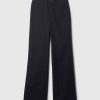High Rise Stride Wide Leg Ankel Khakis