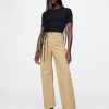 High Rise Stride Wide Leg Ankel Khakis