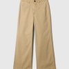High Rise Stride Wide Leg Ankel Khakis