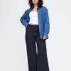 High Rise Stride Wide Leg Ankel Khakis