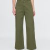 High Rise Stride Wide Leg Ankel Khakis